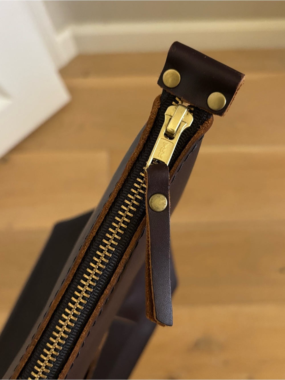Portland Leather Dark Brown Tote Bag - Picture 5 of 6